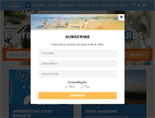 Tablet Screenshot of discoveryholidayparks.com.au